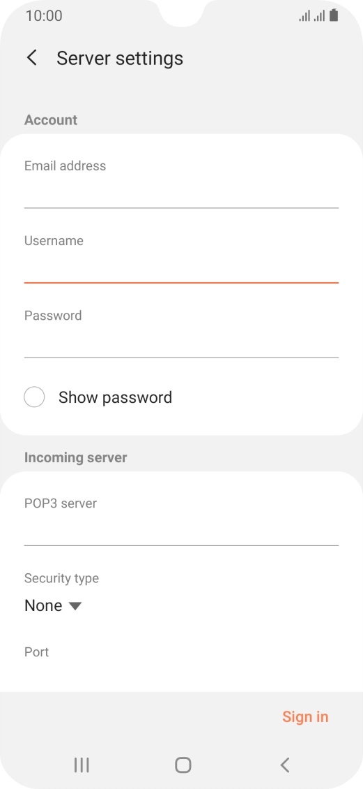 Press the field below 