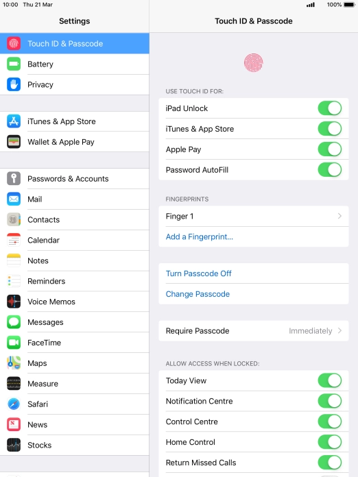 Press the indicator next to 