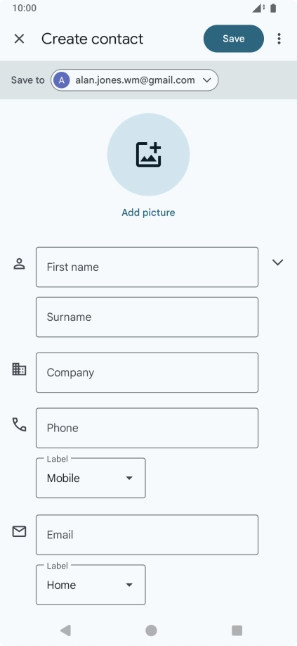 Press the drop down list next to 