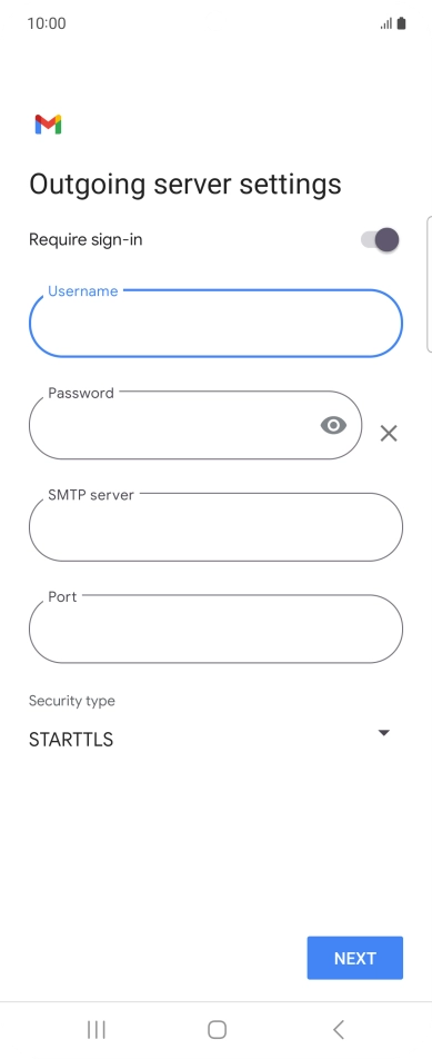 Press the field below 