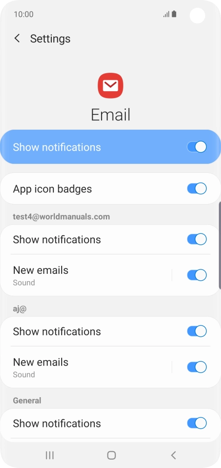 Press the indicator next to 