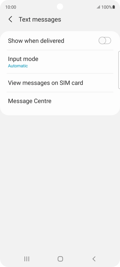 Press Message Centre.