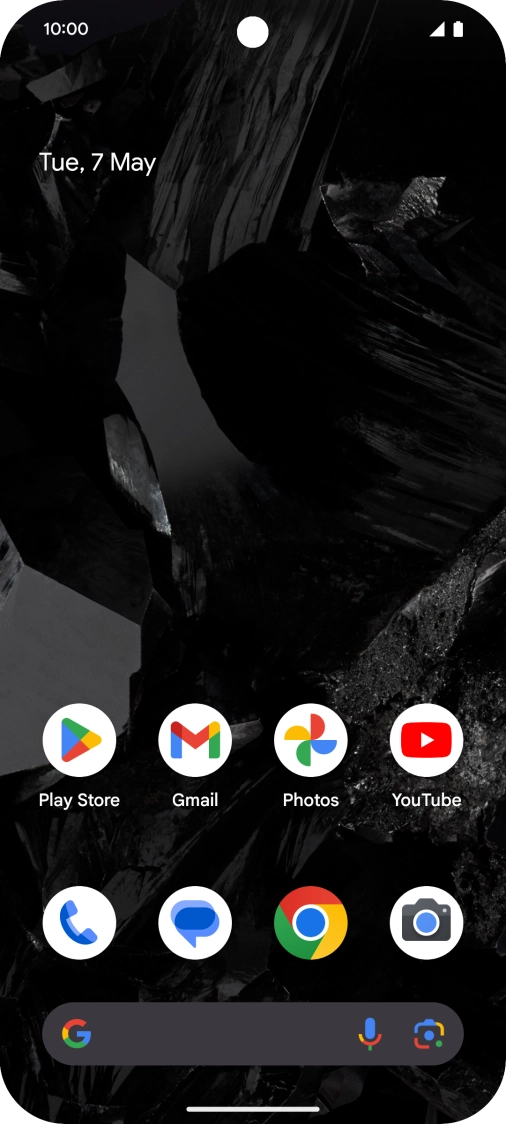 Slide two fingers downwards starting from the top of the screen.