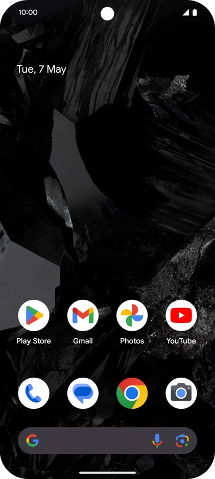 Slide two fingers downwards starting from the top of the screen.