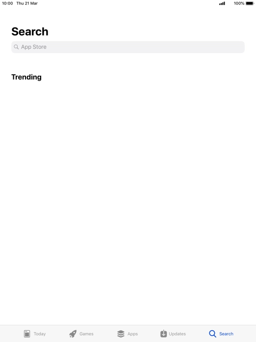 Press the search field.
