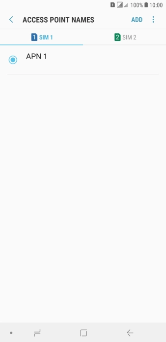 Press the required SIM.