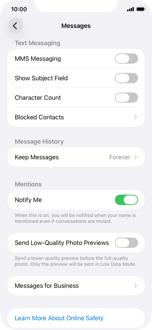 Press the indicator next to 