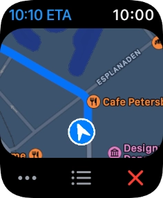 Turn the Digital Crown to zoom in or out on the map.