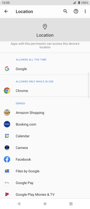 Press the required app.