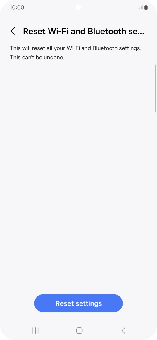 Press Reset settings.