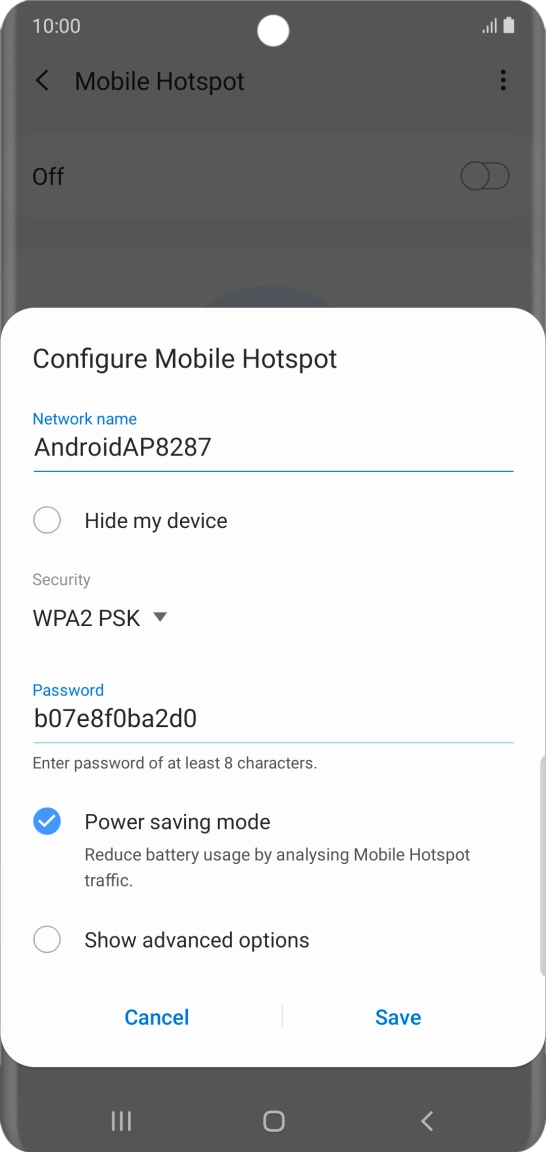 Press the field below 