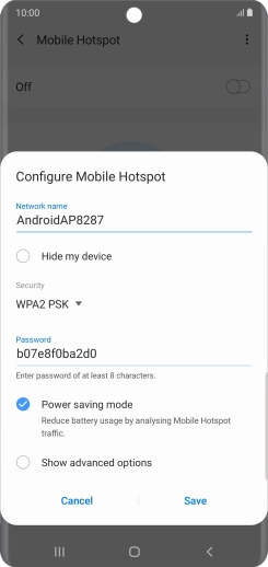 Press the field below 