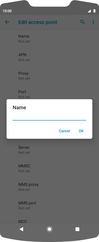 Key in EE Internet and press OK.