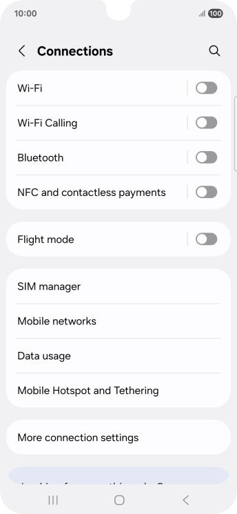 Press Mobile Hotspot and Tethering.