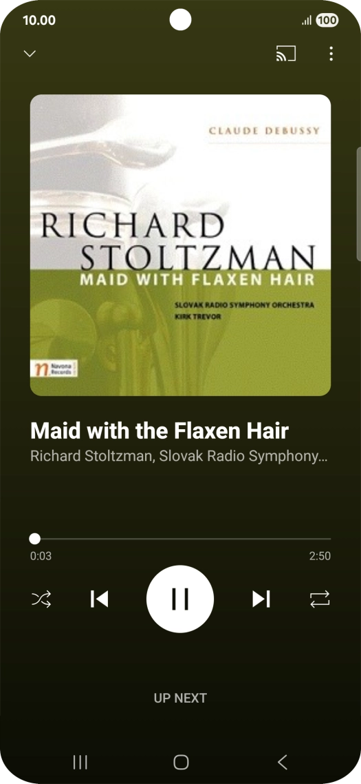 Press arrow right to go to the next audio file.