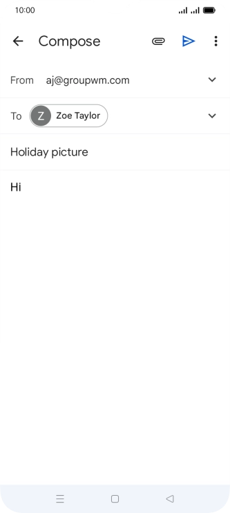 Press the attachment icon.