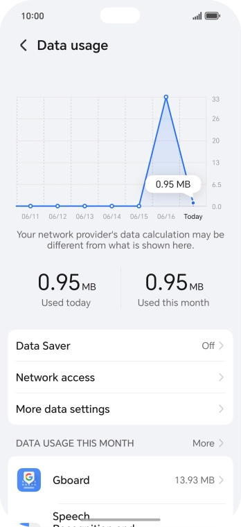 Press Network access.