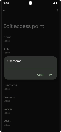 Key in eesecure and press OK.