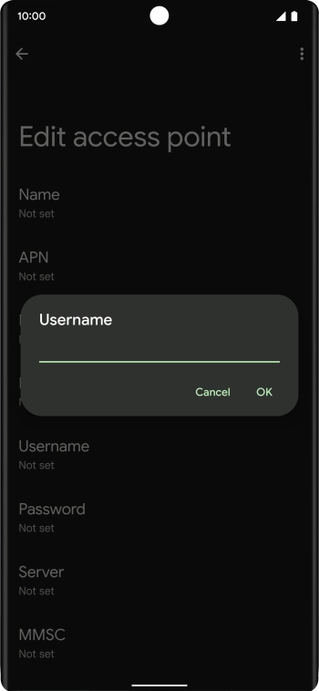 Key in eesecure and press OK.