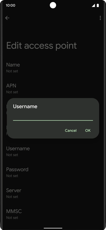 Key in eesecure and press OK.
