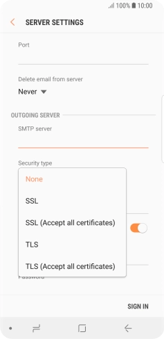 Press None to turn off the function.