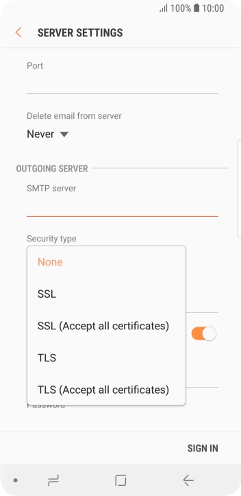 Press None to turn off the function.