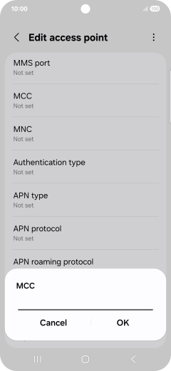 Key in 234 and press OK.
