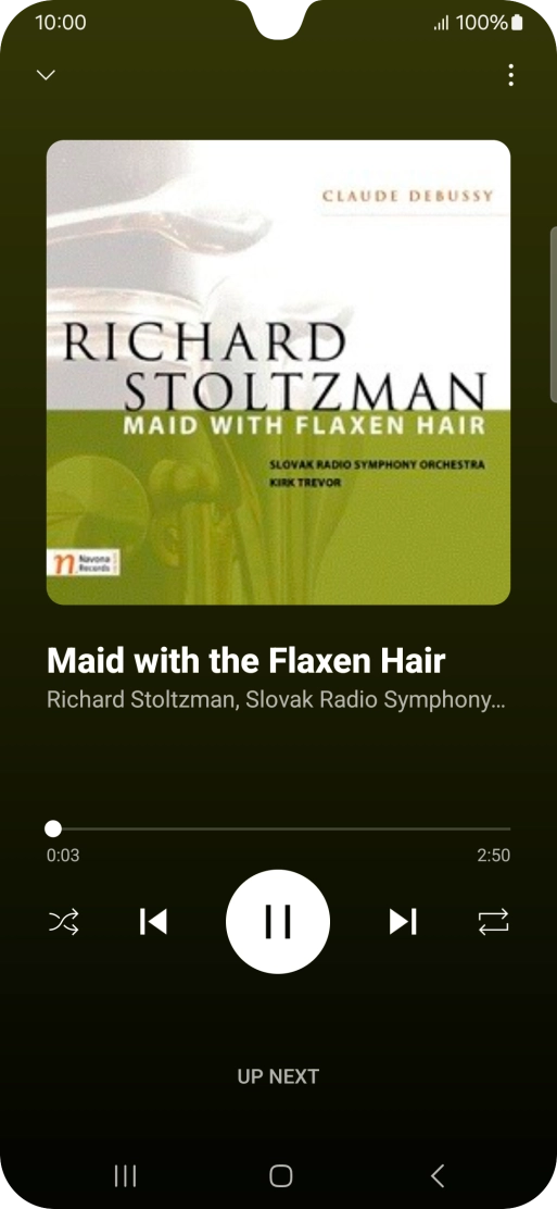 Press arrow right to go to the next audio file.