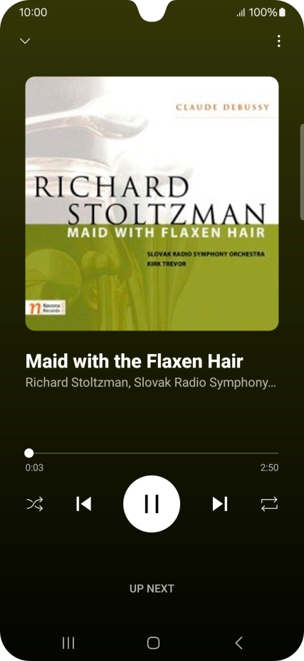 Press arrow right to go to the next audio file.