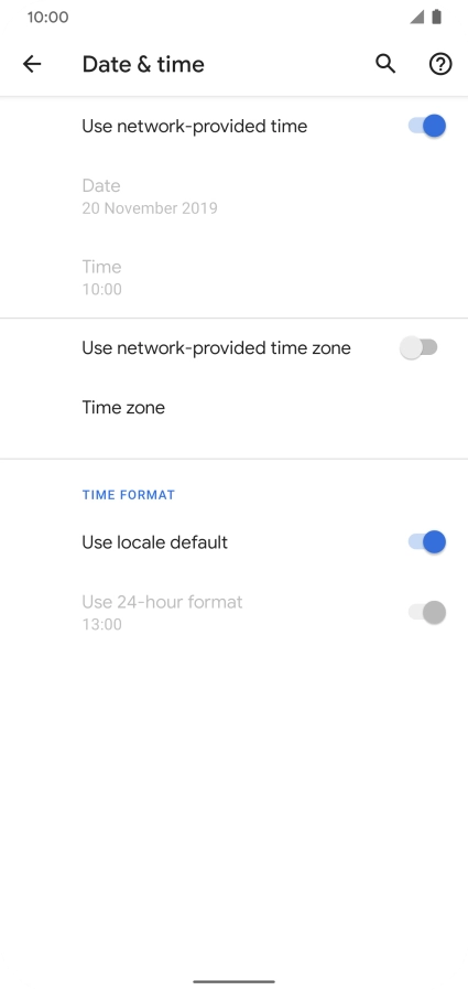Press the indicator next to 