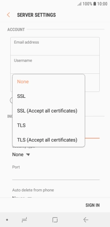 Press None to turn off the function.