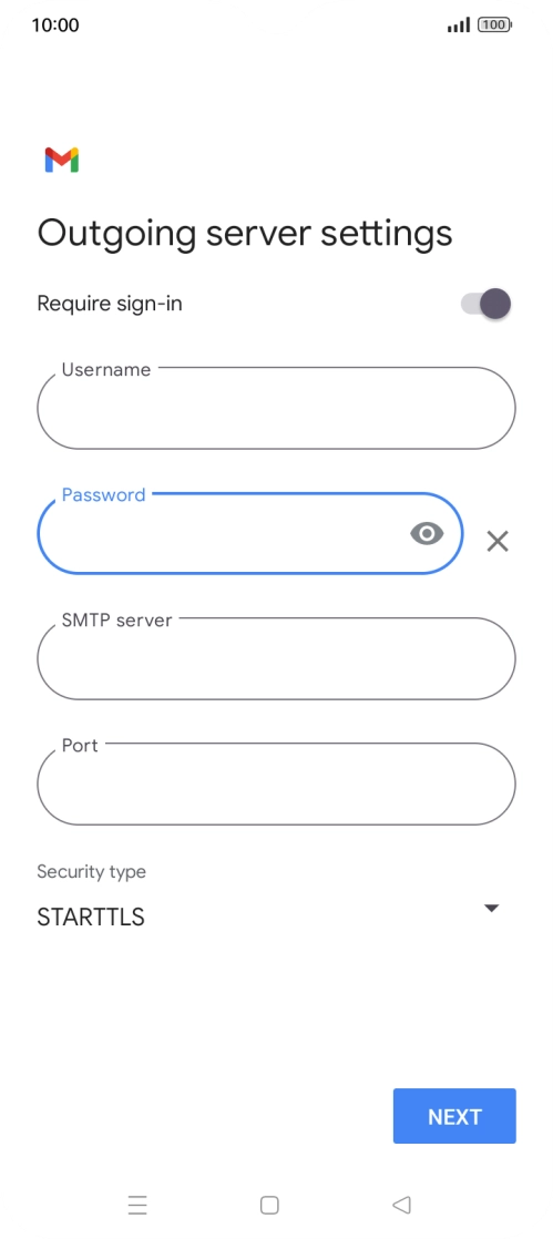 Press the field below 