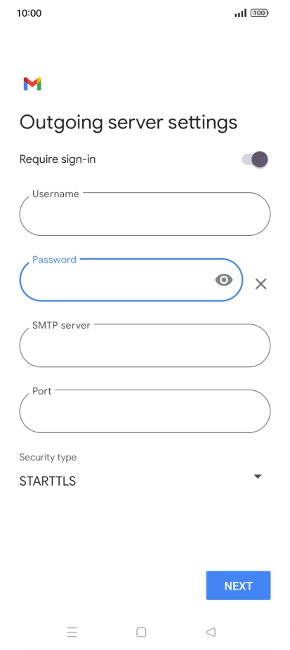 Press the field below 