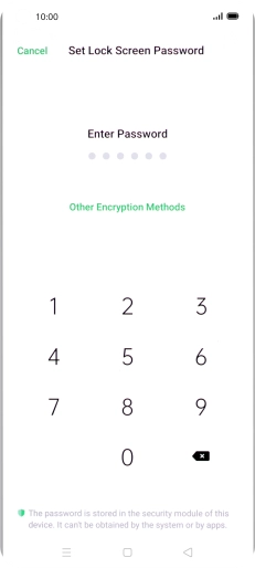 Press Other Encryption Methods.