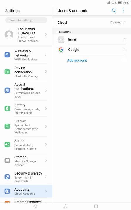 Press the menu icon.
