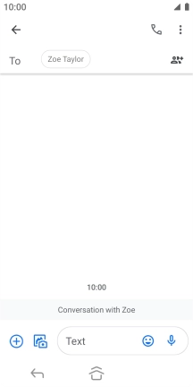 Press the text input field and write the text for your SMS.