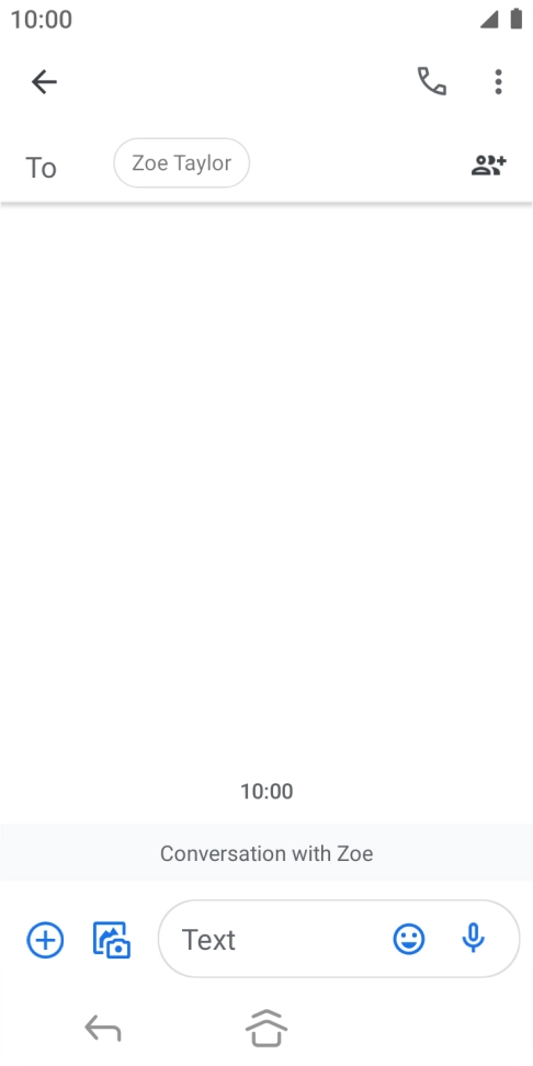 Press the text input field and write the text for your SMS.