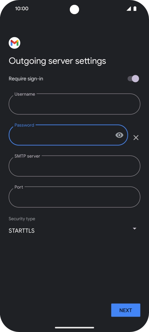 Press the field below 
