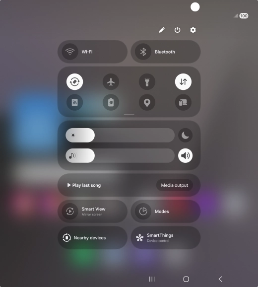 Press the settings icon.