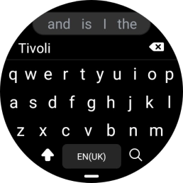 Key in the required destination and press the search icon.