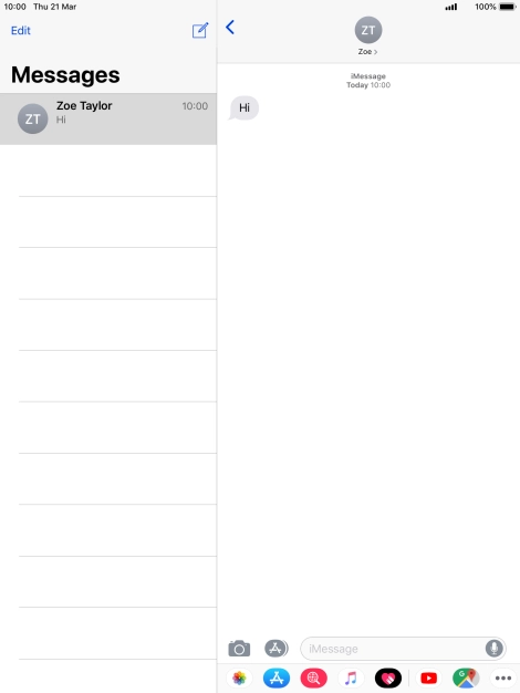 Press the new message icon.