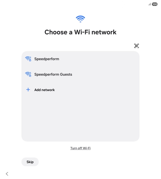 Press the required Wi-Fi network.