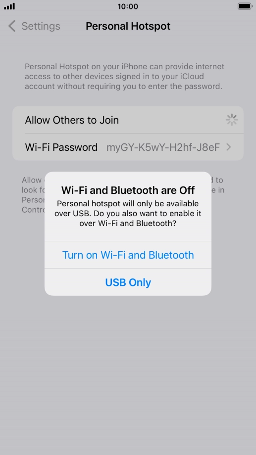 If Wi-Fi is turned off, press Turn on Wi-Fi and Bluetooth.
