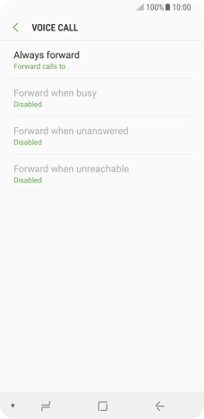 Press the required divert type.
