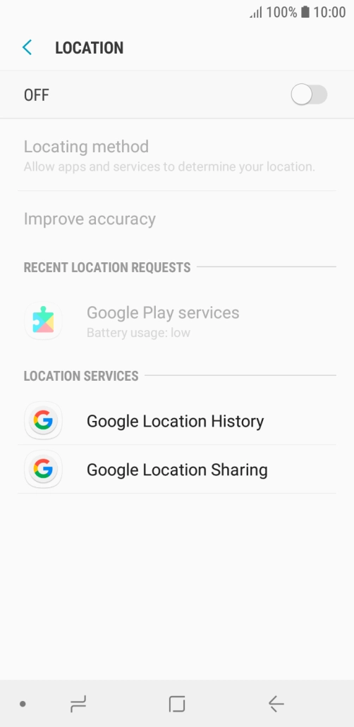 Press the indicator to turn the function on or off.