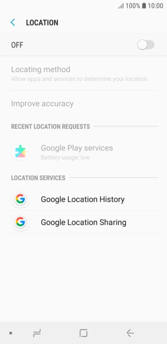 Press the indicator to turn the function on or off.