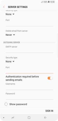 Press the indicator next to 