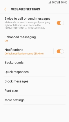 Press More settings.