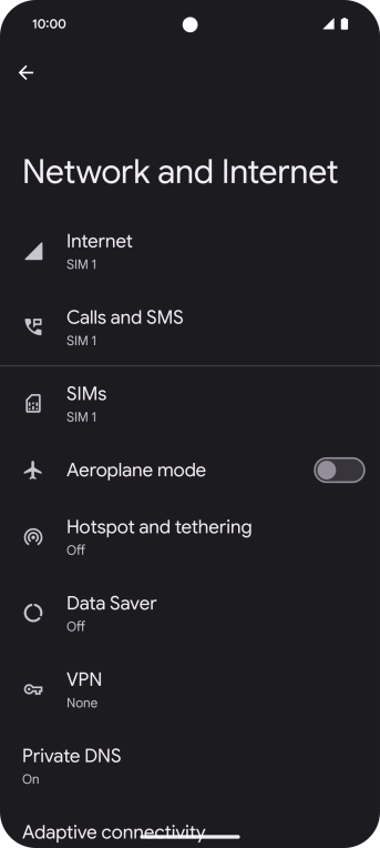 Press Hotspot and tethering.