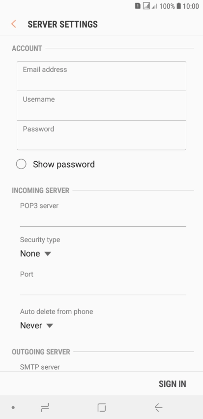 Press the field below 